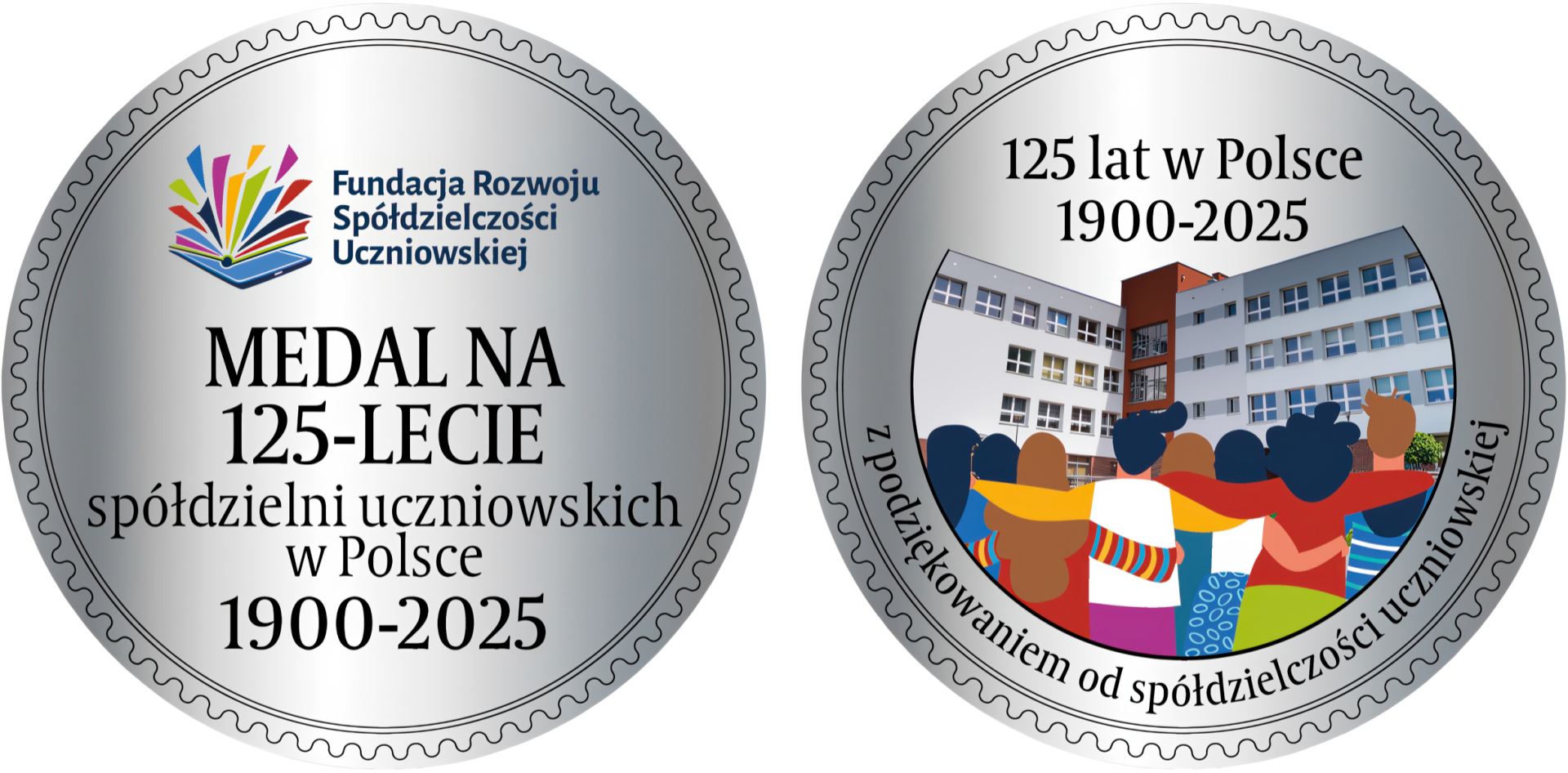 Medal na 125-lecie SUw Polsce dla najbardziej zasłużonych dla spółdzielczości uczniowskiej