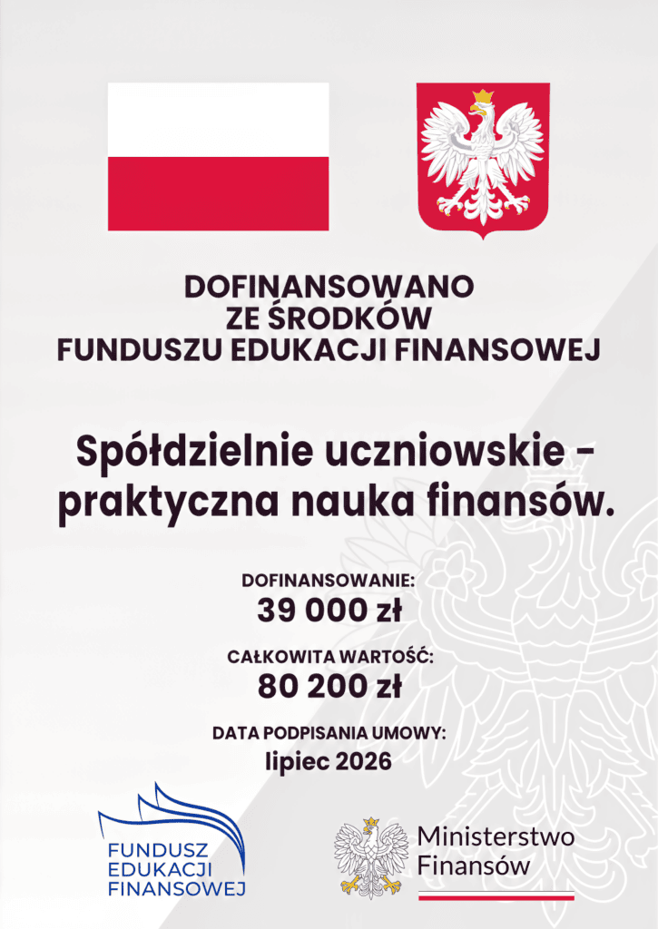 Ministerstwo finansów wspiera spółdzielnie uczniowskie